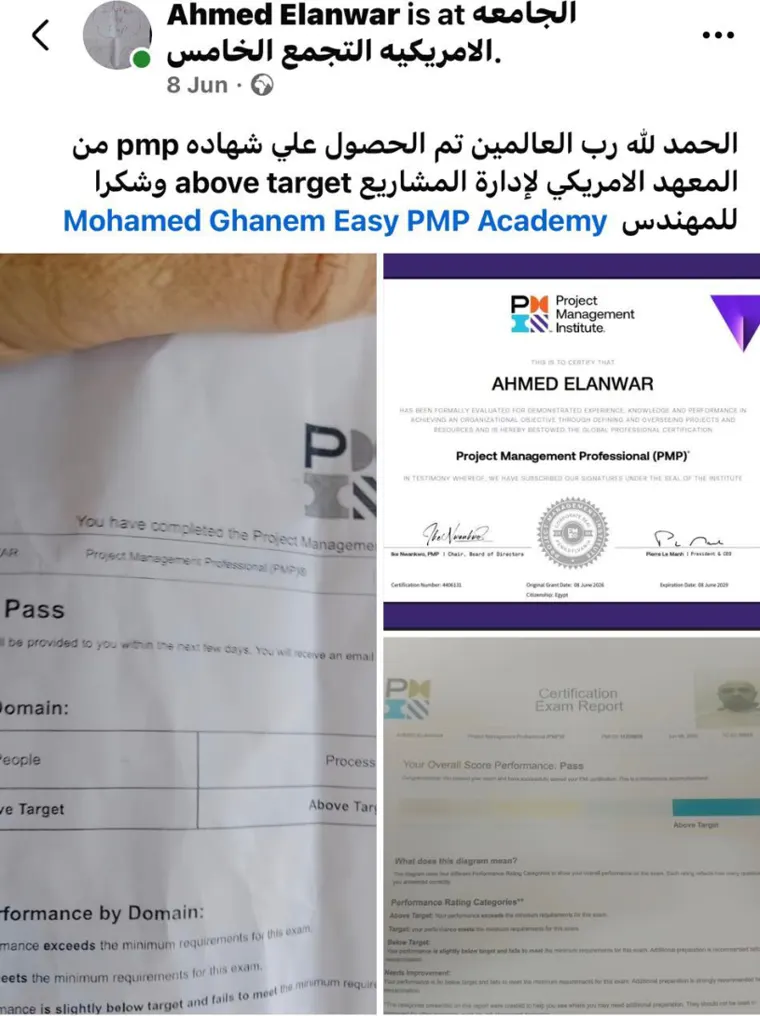 Success post from an Easy PMP graduate